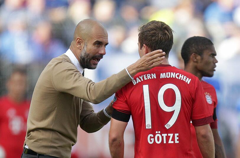 Pep Guardiola ließ Mario Götze gegen Frankfurt von Anfang an spielen.