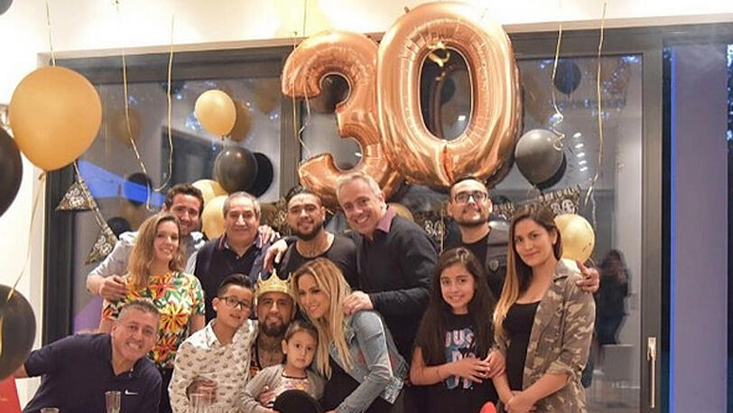 Arturo Vidal feiert seinen 30. Geburtstag mit seiner Familie