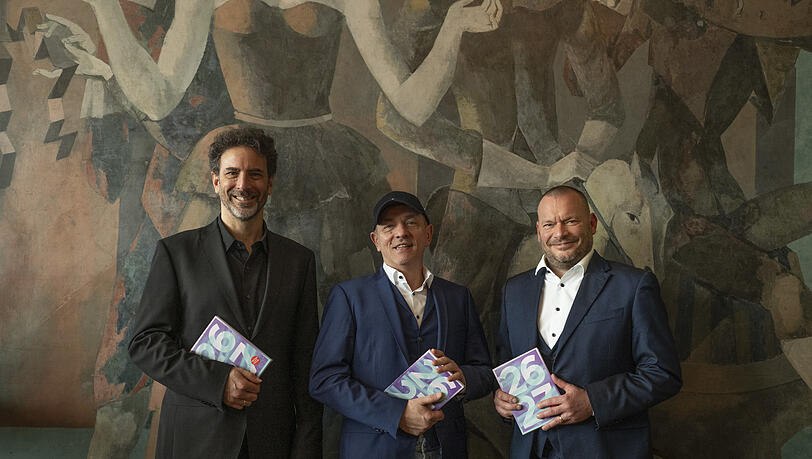 Rubén Dubrovsky, Josef E. Köpplinger und Karl Alfred Schreiner (von links). Rubén Dubrovsky, Josef E. Köpplinger und Karl Alfred Schreiner (von links).