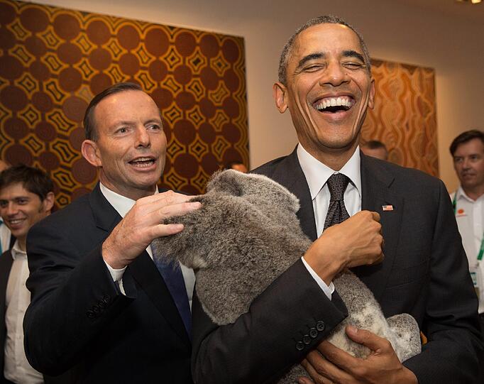 Tony Abbott (l.) und US-Präsident Barack Obama