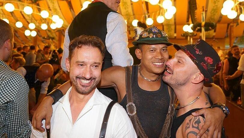 Besucher beim Gay Sunday. Besucher beim Gay Sunday.