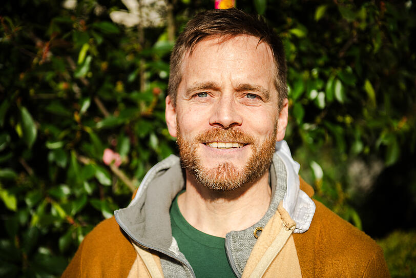 Martin Ulm von Exctinction Rebellion hat mitgetanzt auf dem Marienplatz.