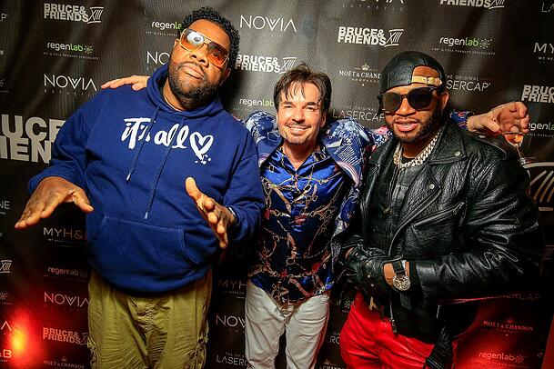 Kult-Rapper Fatman Scoop ("Faithful") und Red Cafe (Schützling von P.Diddy) mit Gastgeber Bruce Reith Kult-Rapper Fatman Scoop ("Faithful") und Red Cafe (Schützling von P.Diddy) mit Gastgeber Bruce Reith