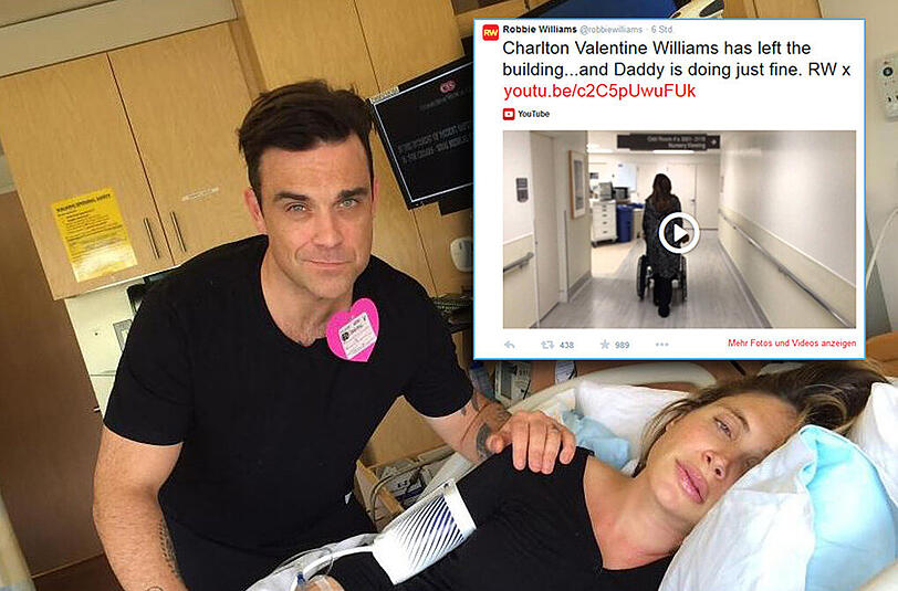 Charleton Valentine Williams: So haben Robbie Williams und Ayda Field ihren Sohn genannt.