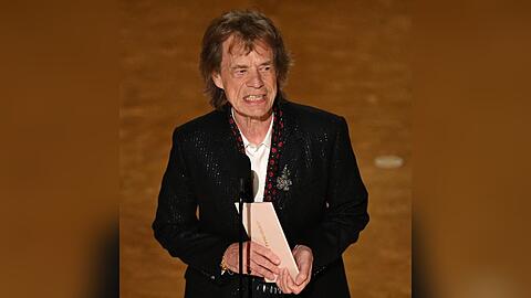 Mick Jagger auf der Bühne der diesjährigen Oscars.