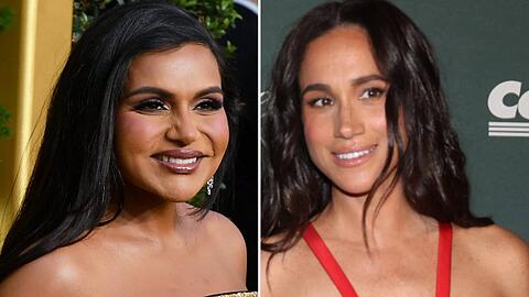 Mindy Kaling (l.) und Herzogin Meghan kennen sich seit Jahren. Die dreifache Mutter ist eine der Gäste, die Meghan in ihrer neuen Netflix-Serie begrüßt.