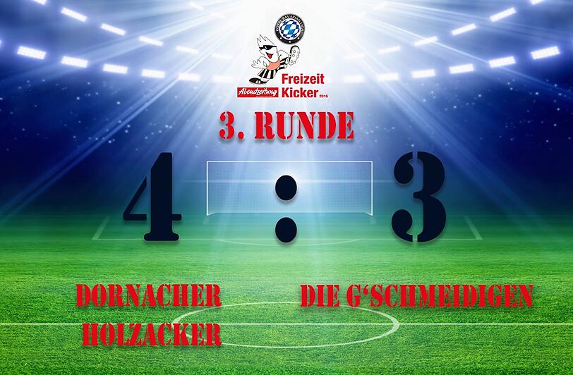 Nach einem spannenden Spiel gewannen die Dornacher Holzacker die Partie gegen die Die G'schmeidigen.