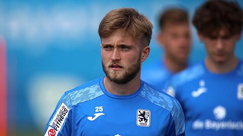 Mathew Collins w&auml;hrend eines Trainings der L&ouml;wen in diesem Juli.