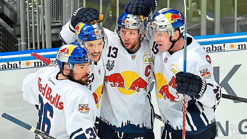 Erfolgsquartett des EHC: Yannic Seidenberg, Patrick Hager, Michael Wolf und Jason Jaffray (v.l.).