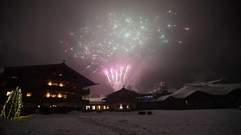 Feuerwerk gab's beim Stanglwirt dann natürlich auch noch.