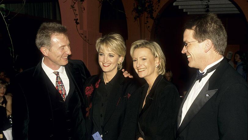 Alfred Bremm, Ulla Kock am Brink, Sabine Christiansen und Theo Baltz bei einer Veranstaltung 1996. Alfred Bremm, Ulla Kock am Brink, Sabine Christiansen und Theo Baltz bei einer Veranstaltung 1996.