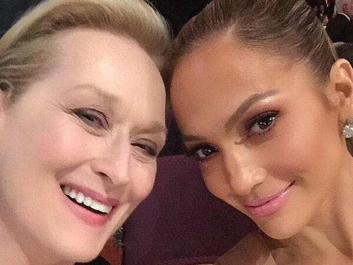 Jennifer Lopez mit der dreifachen Oscar-Preisträgerin Meryl Streep