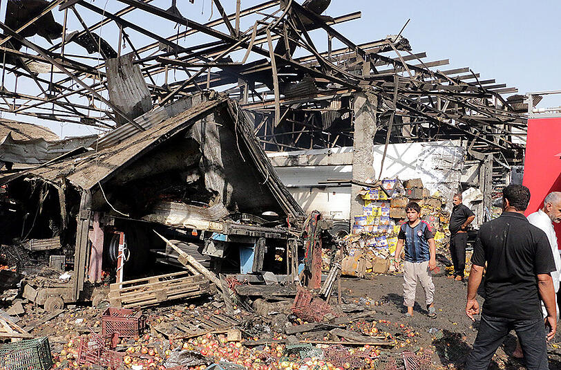 Am Morgen detonierte ein Lastwagen auf einem belebten Markt in Sadr City im Nordosten Bagdads.