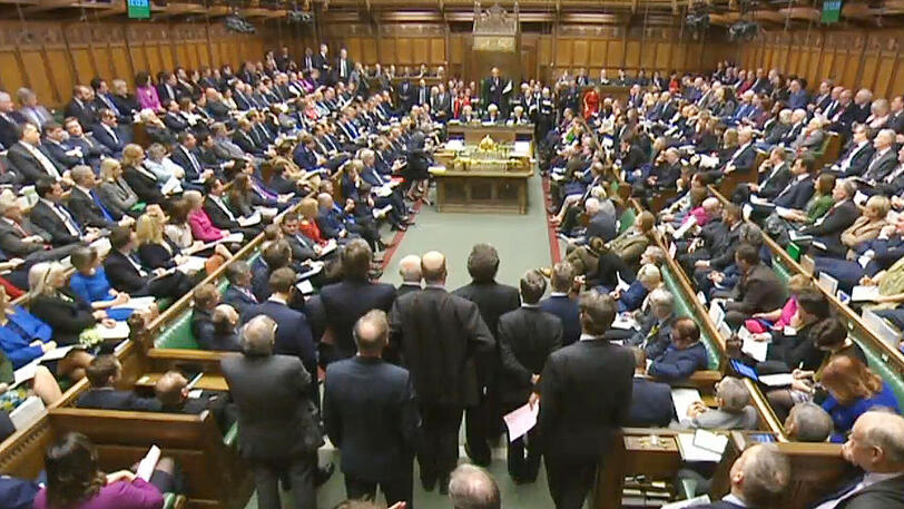 Das britische Unterhaus bei der Brexit-Abstimmung.