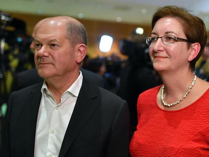 Das Kandidatenpaar um den SPD-Vorsitz Klara Geywitz und Olaf Scholz.