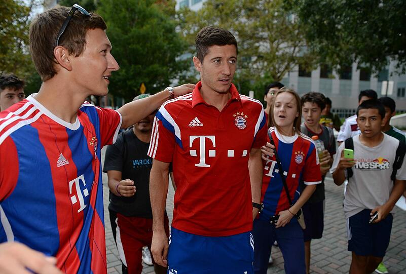 Lewandowski ist gefragt bei den amerikanischen Bayern-Fans.