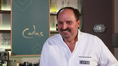 Johann Lafer als Johann Lafer am Set von "Rote Rosen".
