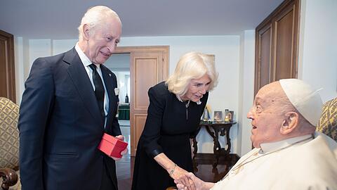 Der königliche Besuch im Vatikan war das erste offizielle Treffen des Papstes seit dessen Rückkehr.