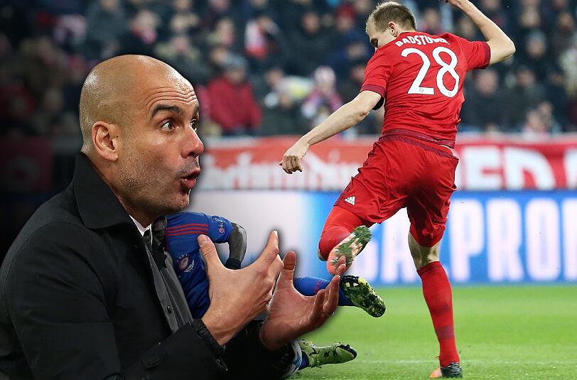 Bayern-Coach Pep Guardiola (l.) warnt vor gefährlichen Abwehr-Aktionen vor dem Strafraum.