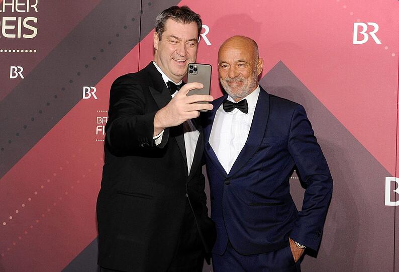 Markus Söder (CSU, l.) und Heiner Lauterbach