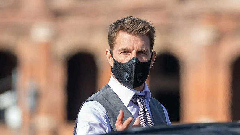 Tom Cruise in Rom bei Dreharbeiten zu "Mission Impossible 7".