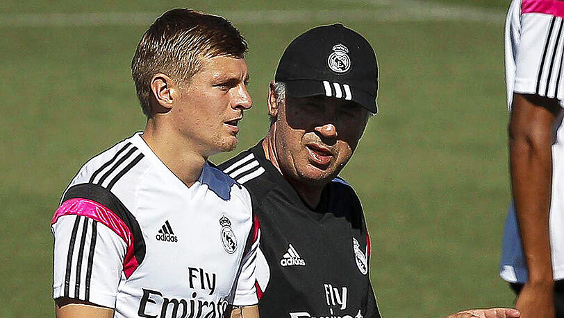 Gehen jetzt getrennte Wege: Ex-Bayer Toni Kroos (links) und Carlos Ancelotti. Gehen jetzt getrennte Wege: Ex-Bayer Toni Kroos (links) und Carlos Ancelotti.