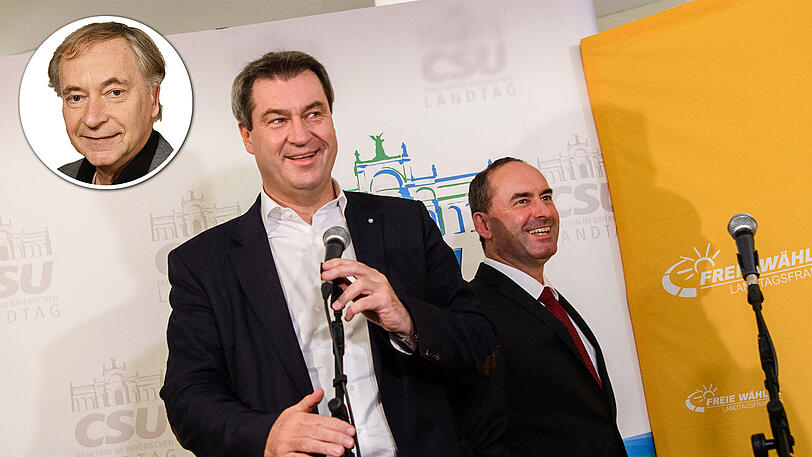Ministerpräsident Markus Söder (l., CSU) und Verhandlungspartner Hubert Aiwanger.