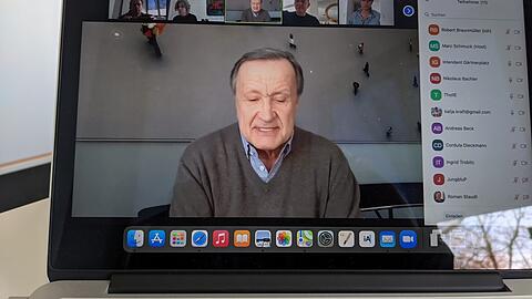 Nikolaus Bachler in der Video-Pressekonferenz der drei Intendanten der Münchner Staatstheater.