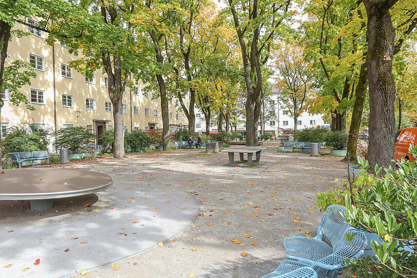 Neuer Treffpunkt: der grüne Karl-Preis-Platz.