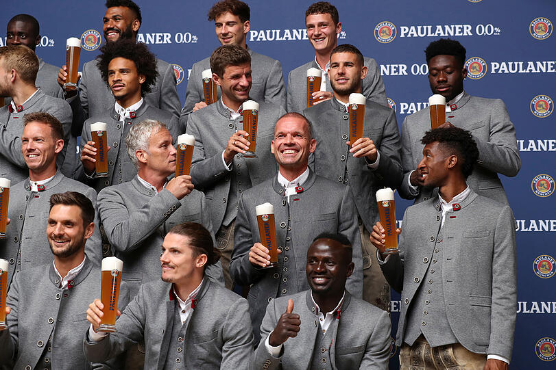 Weitere Bilder vom Lederhosen-Shooting des FC Bayern.