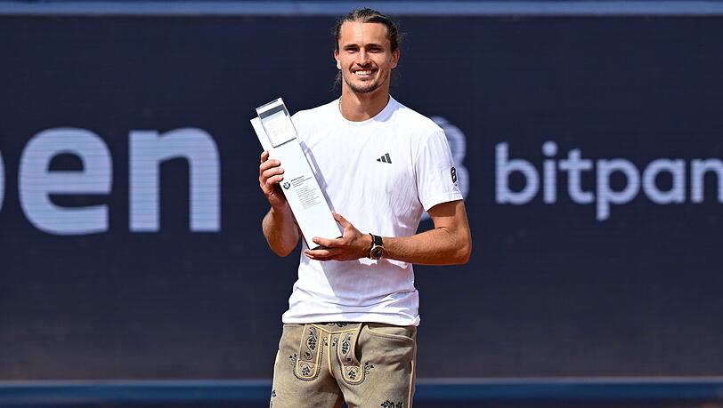 Siegerpose mit Lederhose: Alexander Zverev gewinnt in München.