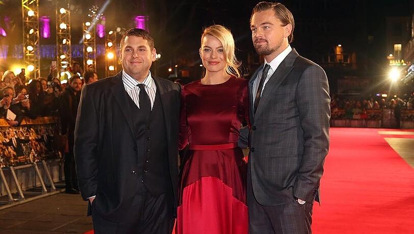 Jonah Hill (li.), Margot Robbie und Leonardo DiCaprio bei der UK-Premiere ihres Kinoflm "The Wolf Of Wall Street" im Januar in London Jonah Hill (li.), Margot Robbie und Leonardo DiCaprio bei der UK-Premiere ihres Kinoflm "The Wolf Of Wall Street" im Januar in London
