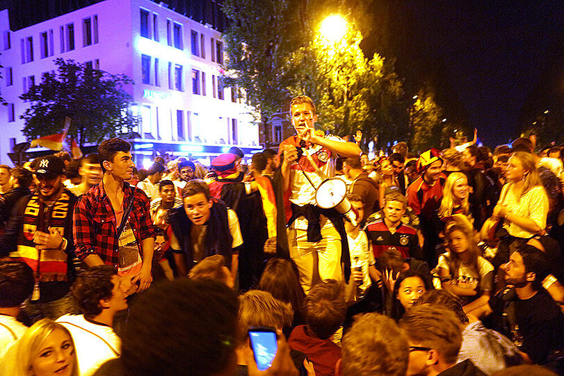 Was für eine Party! Nach dem WM-Sieg herrschte auf Münchens Straßen Ausnahmezustand. Die Bilder.