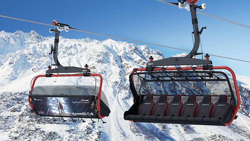 Silvretta-Spitze: Tiermotive auf den Sesseln der neuen Gampenbahn Silvretta-Spitze: Tiermotive auf den Sesseln der neuen Gampenbahn
