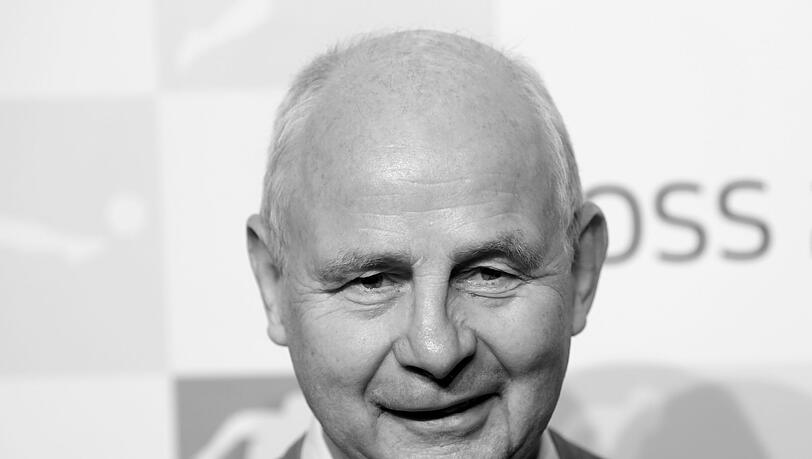 Eintracht-Legende Bernd Hölzenbein beim DFL-Neujahrsempfang im Jahr 2018.
