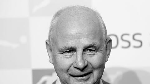 Eintracht-Legende Bernd Hölzenbein beim DFL-Neujahrsempfang im Jahr 2018.