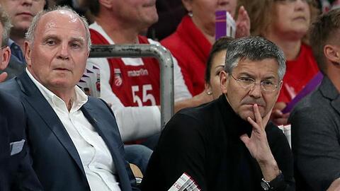 Uli Hoeneß (l) bringt Herbert Hainer (r) als seinen Nachfolger in Stellung.