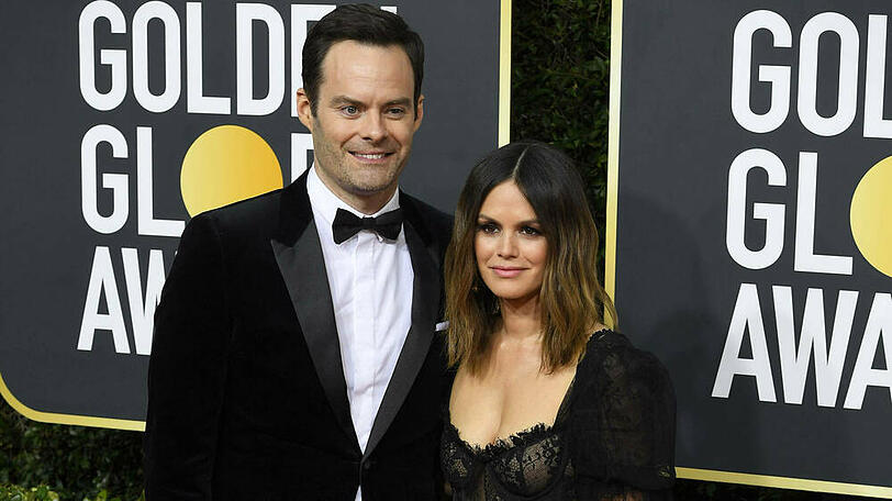 Bill Hader und Rachel Bilson auf dem roten Teppich der Golden Globes