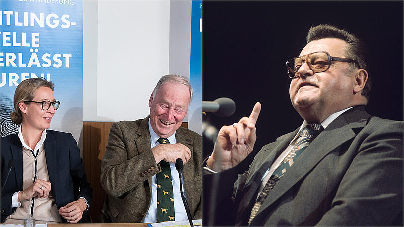 Franz Josef Strauß (r.): Wie wäre er mit der AfD umgegangen?