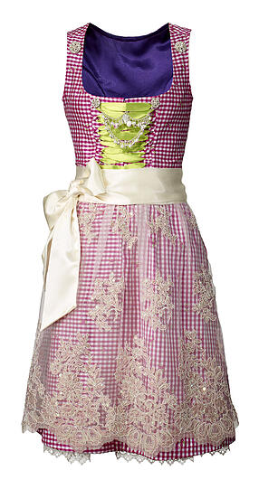 Kostbare Stoffe wie Brokat, Seide, und handbestickte französische Spitze: Die neue Kollektion des Dirndl-Labels "Alpenprinzessin"