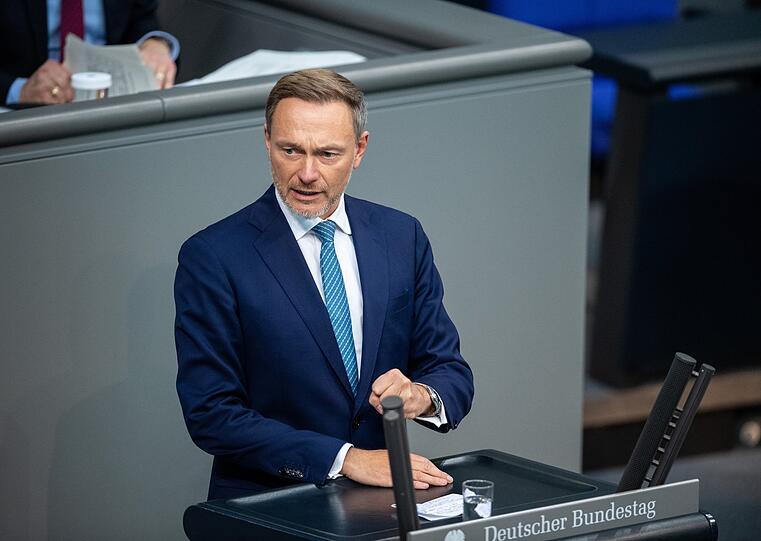 Christian Lindner im Bundestag.