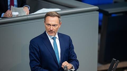 Christian Lindner im Bundestag.
