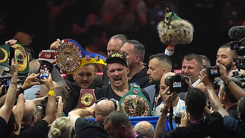Hält nun alle bedeutenden WM-Titel im Schwergewicht: Oleksandr Usyk.