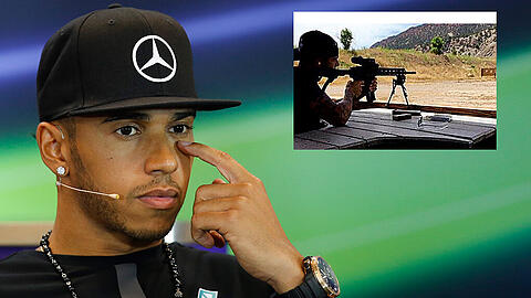 Formel-1-Star Lewis Hamilton musste sein Maschinengewehr-Video wieder aus dem Netz nehmen.
