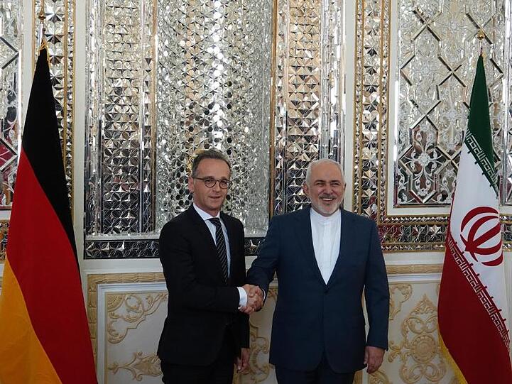 Heiko Maas trifft Irans Außenminister Mohammed Dschawad Sarif. Foto. Michael Fischer