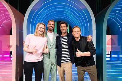 "Wer stiehlt mit die Show": In der 6. Staffel kämpfen Hazel Brugger, Florian David Fitz und Matthias Schweighöfer um die Moderation der Sendung von Joko Winterscheidt "Wer stiehlt mit die Show": In der 6. Staffel kämpfen Hazel Brugger, Florian David Fitz und Matthias Schweighöfer um die Moderation der Sendung von Joko Winterscheidt