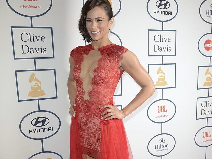 Paula Patton in Mireille Dagher bei der Clive Davis Pre-Grammy Party