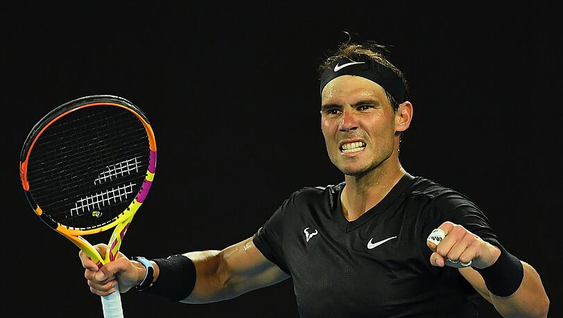 Steht in Melbourne im Endspiel: Rafael Nadal reagiert nach seinem Sieg im Halbfinale.