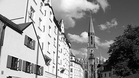 Der Blick zur Johannis-Kirche.