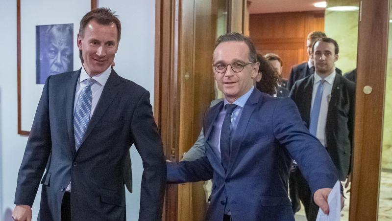 Bundesaußenminister Heiko Maas und sein britischer Amtskollege Jeremy Hunt (l) in Berlin. Bundesaußenminister Heiko Maas und sein britischer Amtskollege Jeremy Hunt (l) in Berlin.